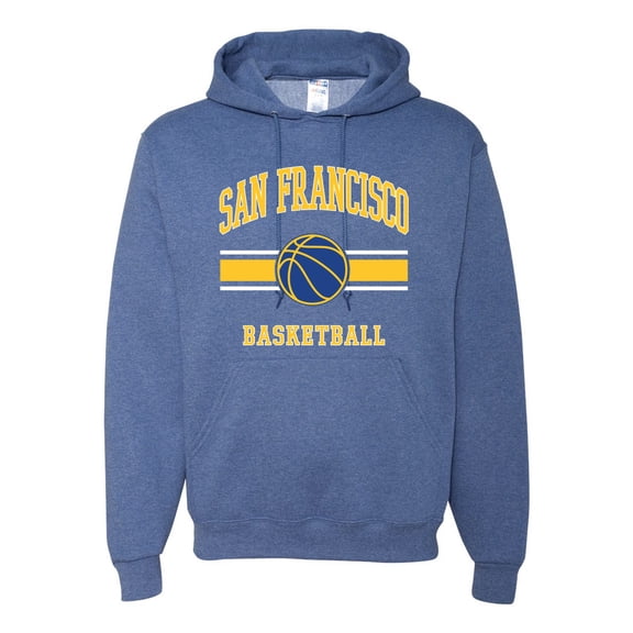 Wild Bobby City of San Francisco Basketball Fantasy Fan Sports Unisex Hoodie Sweatshirt, Vintage Heather Blue, Small