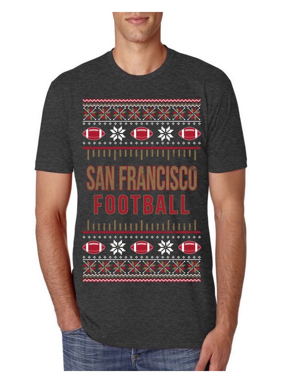 City of San Francisco SF American Football Fantasy Fan Sports Men Premium Tri Blend T-Shirt, Vintage Black, Small