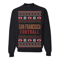 Wild Bobby City of San Francisco SF American Football Fantasy Fan Sports Unisex Crewneck Sweatshirt, Black, 3X-Large