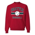 thumbnail image 1 of Wild Bobby City of Seattle Baseball Fantasy Fan Sports Unisex Crewneck Sweatshirt, Red, Medium, 1 of 6