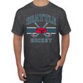 thumbnail image 1 of Wild Bobby City of Seattle Hockey Fantasy Fan Sports Men's T-Shirt, Heather Black, Small, 1 of 5