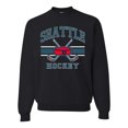 thumbnail image 1 of Wild Bobby City of Seattle Hockey Fantasy Fan Sports Unisex Crewneck Sweatshirt, Black, 3X-Large, 1 of 5