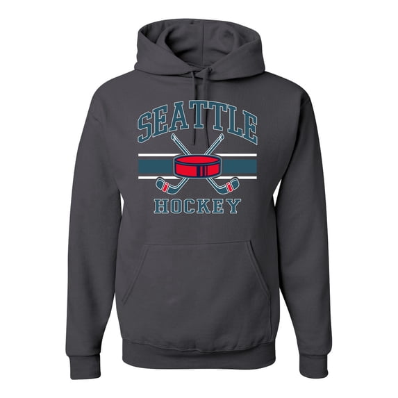 Wild Bobby City of Seattle Hockey Fantasy Fan Sports Unisex Hoodie Sweatshirt, Charcoal, XX-Large
