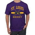thumbnail image 1 of Wild Bobby City of St. Louis Hockey Fantasy Fan Sports Men's T-Shirt, Purple, X-Large, 1 of 5