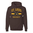 thumbnail image 1 of Wild Bobby City of St. Louis Hockey Fantasy Fan Sports Unisex Hoodie Sweatshirt, Brown, Large, 1 of 5