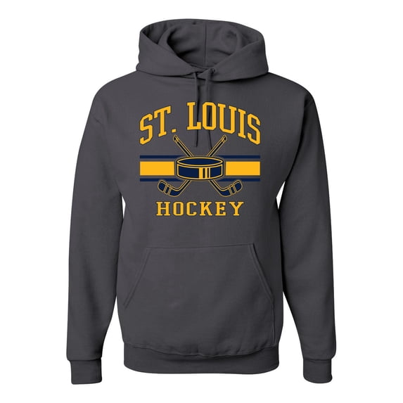 Wild Bobby City of St. Louis Hockey Fantasy Fan Sports Unisex Hoodie Sweatshirt, Charcoal, Large