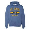 thumbnail image 1 of Wild Bobby City of St. Louis Hockey Fantasy Fan Sports Unisex Hoodie Sweatshirt, Vintage Heather Blue, Medium, 1 of 5