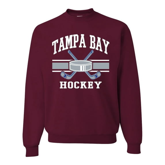 Wild Bobby City of Tampa Bay Hockey Fantasy Fan Sports Unisex Crewneck Sweatshirt, Maroon, Small
