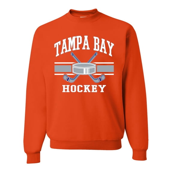 Wild Bobby City of Tampa Bay Hockey Fantasy Fan Sports Unisex Crewneck Sweatshirt, Orange, XX-Large