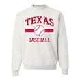 thumbnail image 1 of Wild Bobby City of Texas Baseball Fantasy Fan Sports Unisex Crewneck Sweatshirt, White, 3X-Large, 1 of 6