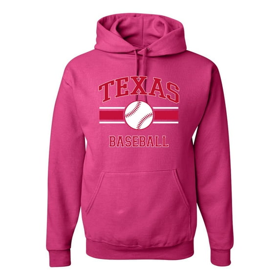 Wild Bobby City of Texas Baseball Fantasy Fan Sports Unisex Hoodie Sweatshirt, Fuschia, Medium