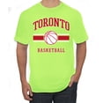 thumbnail image 1 of Wild Bobby City of Toronto Basketball Fantasy Fan Sports Men's T-Shirt, Safety Green, 5X-Large, 1 of 5