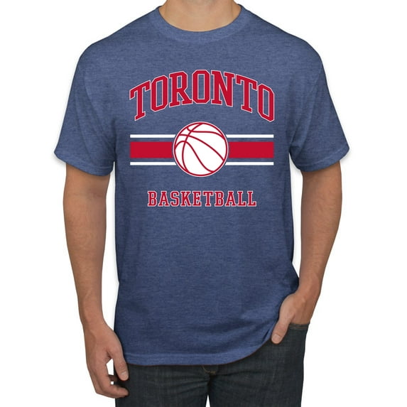 Wild Bobby City of Toronto Basketball Fantasy Fan Sports Men's T-Shirt, Vintage Heather Blue, Medium