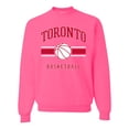 thumbnail image 1 of Wild Bobby City of Toronto Basketball Fantasy Fan Sports Unisex Crewneck Sweatshirt, Neon Pink, 3X-Large, 1 of 5