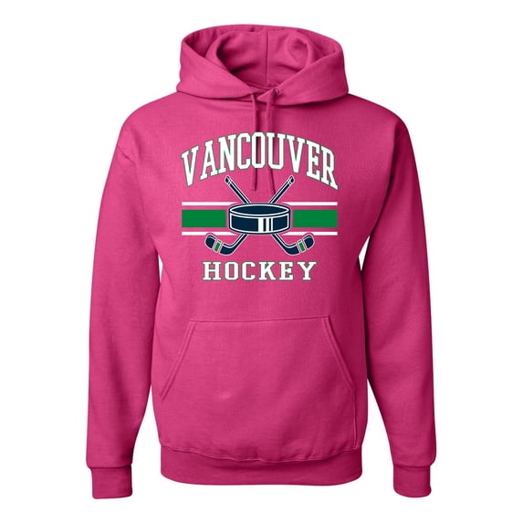 Wild Bobby City of Vancouver Hockey Fantasy Fan Sports Unisex Hoodie Sweatshirt, Fuschia, X-Large