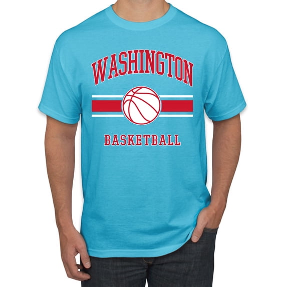 Wild Bobby City of Washington Basketball Fantasy Fan Sports Men's T-Shirt, Light Turquoise, XX-Large
