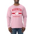 thumbnail image 1 of Wild Bobby City of Washington Basketball Fantasy Fan Sports Mens Long Sleeve Shirt, Light Pink, Large, 1 of 5