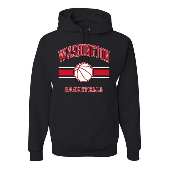 Wild Bobby City of Washington Basketball Fantasy Fan Sports Unisex Hoodie Sweatshirt, Black, Small