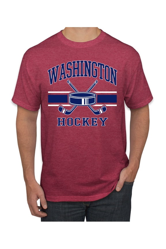 City of Washington Hockey Fantasy Fan Sports Men's T-Shirt, Vintage Heather Red, X-Large