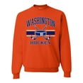 thumbnail image 1 of Wild Bobby City of Washington Hockey Fantasy Fan Sports Unisex Crewneck Sweatshirt, Orange, Small, 1 of 5