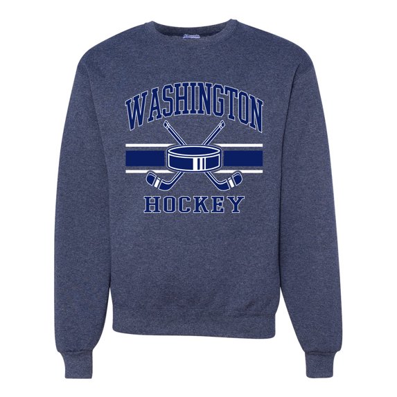 Wild Bobby City of Washington Hockey Fantasy Fan Sports Unisex Crewneck Sweatshirt, Vintage Heather Navy, 3X-Large