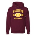 thumbnail image 1 of Wild Bobby City of Washington was American Football Fantasy Fan | Mens Sports Hooded Sweatshirt Graphic Hoodie, Maroon, Large, 1 of 3