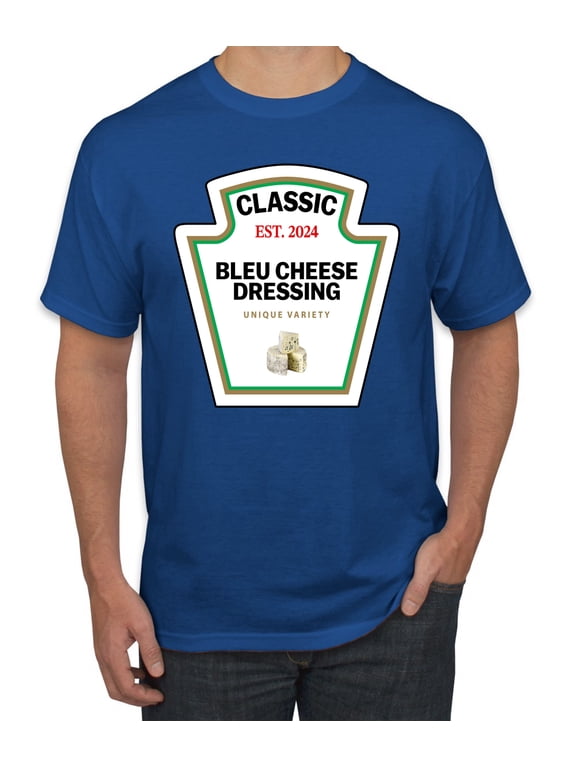 Classic Bleu Cheese Dressing Funny Blue Condiment Tshirt DIY Costume Tee - Halloween Men Tee