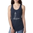 thumbnail image 1 of Wild Bobby Classic Coastal Lighthouse Cove Women Racerback Tank Top, 1 of 5