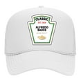 thumbnail image 1 of Wild Bobby Classic Creamy Cheesy Alfredo Pasta Sauce Funny Condiment Cap DIY Costume Hat - Halloween Foam Mesh Back Trucker Hat for Men and Women, 1 of 1