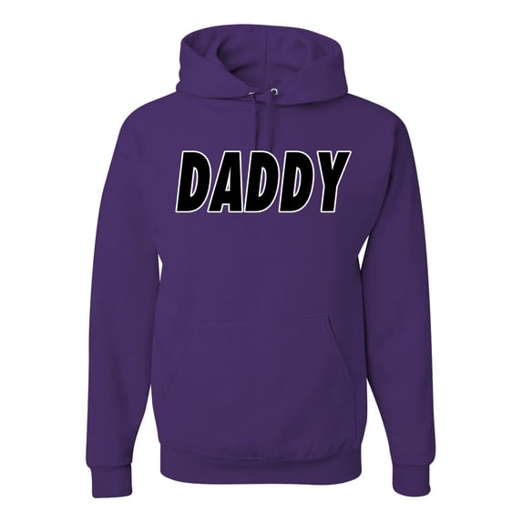 Wild Bobby, Classic Daddy Dad, Father's Day, Unisex Graphic Hoodie Sweatshirt, Purple, X-Large