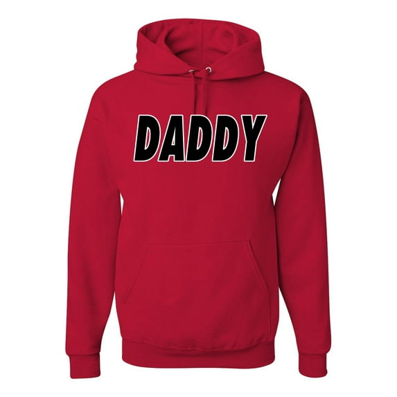 Wild Bobby, Classic Daddy Dad, Father's Day, Unisex Graphic Hoodie Sweatshirt, Red, Large
