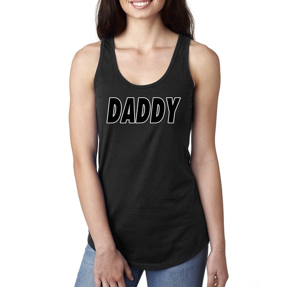 Wild Bobby, Classic Daddy Dad, Father's Day, Women Racerback Tank Top, Black, Small