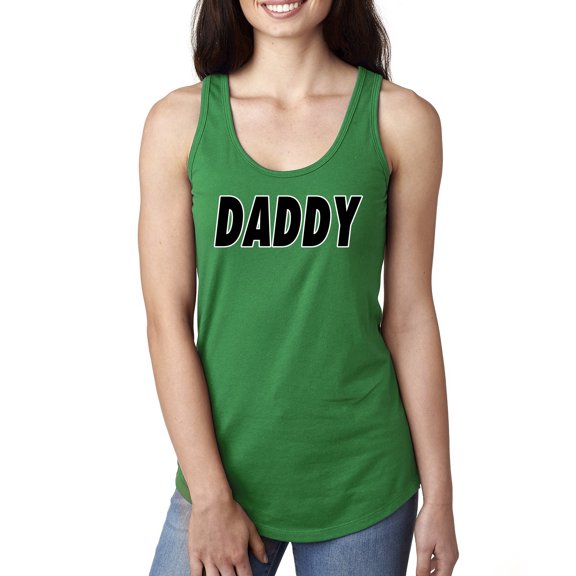 Wild Bobby, Classic Daddy Dad, Father's Day, Women Racerback Tank Top, Kelly, Large