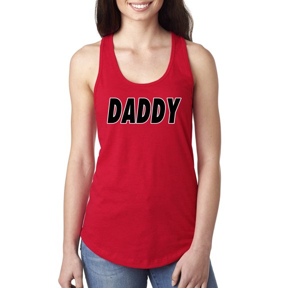 Wild Bobby, Classic Daddy Dad, Father's Day, Women Racerback Tank Top, Red, Large