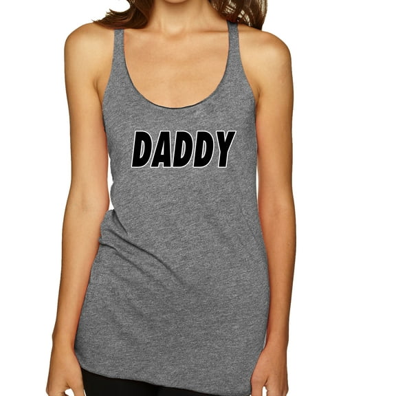 Wild Bobby, Classic Daddy Dad, Father's Day, Women Tri-Blend Racerback Tank Top, Premium Heather, Small