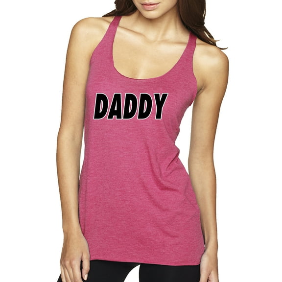 Wild Bobby, Classic Daddy Dad, Father's Day, Women Tri-Blend Racerback Tank Top, Vintage Pink, Small