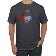 Wild Bobby, Classic Ford Mustang Car Logo, Cars and Trucks, Mens Graphic T-Shirt, Charcoal, XX-Large