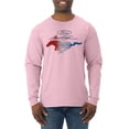 thumbnail image 1 of Wild Bobby, Classic Ford Mustang Car Logo, Cars and Trucks, Mens Long Sleeve Shirt, Light Pink, Medium, 1 of 3