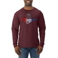 thumbnail image 1 of Wild Bobby, Classic Ford Mustang Car Logo, Cars and Trucks, Mens Long Sleeve Shirt, Maroon, X-Large, 1 of 3