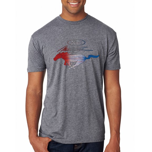 Wild Bobby, Classic Ford Mustang Car Logo, Cars and Trucks, Mens Premium Tri Blend T-Shirt, Premium Heather, Large