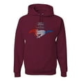 thumbnail image 1 of Wild Bobby, Classic Ford Mustang Car Logo, Cars and Trucks, Unisex Graphic Hoodie Sweatshirt, Maroon, X-Large, 1 of 3