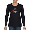 thumbnail image 1 of Wild Bobby, Classic Ford Mustang Car Logo, Cars and Trucks, Womens Graphic Long Sleeve T-Shirt, Black, Small, 1 of 3