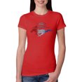 thumbnail image 1 of Wild Bobby, Classic Ford Mustang Car Logo, Cars and Trucks, Womens Slim Fit Junior Tee, Red, Medium, 1 of 3