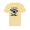 thumbnail image 1 of Wild Bobby, Classic Ford Mustang Mach 1 A Little Horseplay, Cars and Trucks, Garment-Dyed Washed Look Short Sleeve Tees, Banana, Small, 1 of 3