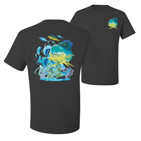 Wild Bobby, Classic Fresh Mahi Classic Nautical Fish Fishing Graphic T-Shirt