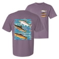 thumbnail image 1 of Wild Bobby, Classic Rainbow Brook Brown Trout Fish Trio, Fishing, Front and Back Garment-Dyed Short Sleeve Tees, Rosewood, Large, 1 of 3