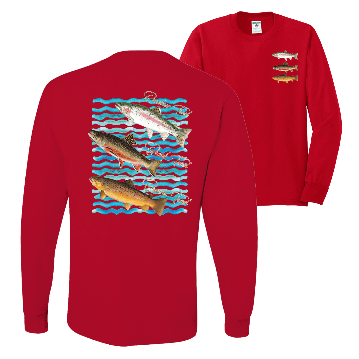 Short Sleeve Logo Tee, Fish Trio on Bayberry main image 1