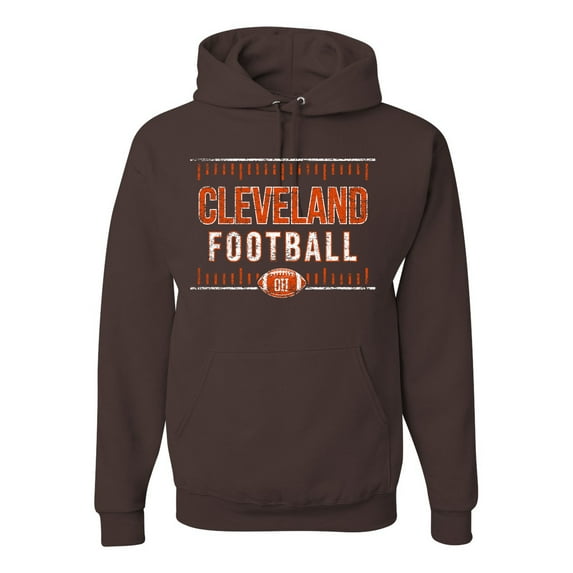 Wild Bobby Cleveland CLE Hometown City Football Fan Pride Sports Unisex Graphic Hoodie Sweatshirt, Brown, Small