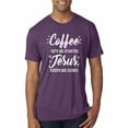 thumbnail image 1 of Wild Bobby Coffee Gets Me Started Jesus Keeps Me Going Inspirational/Christian Men Premium Tri Blend Tee, Vintage Purple, Medium, 1 of 5