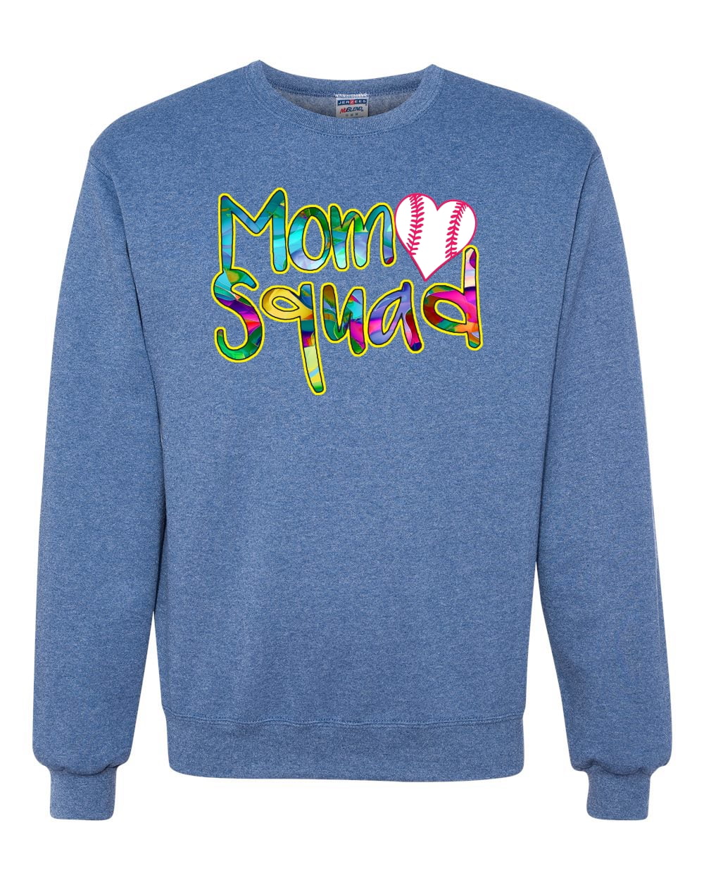 Wild Bobby Colorful Baseball Mom Squad Sports Unisex Crewneck